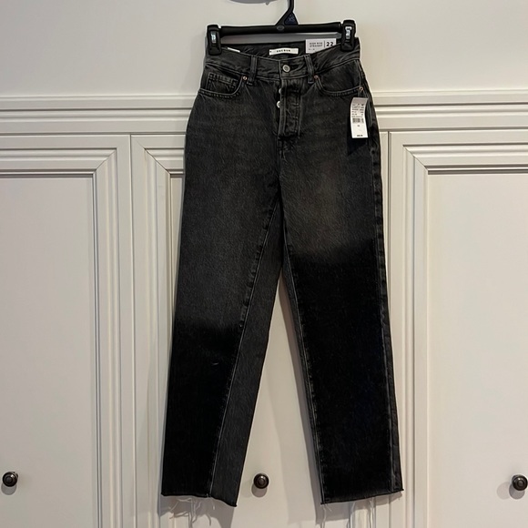 PacSun Denim - PacSun High Rise Straight Button Fly Jean Dark Shadow Size 22
